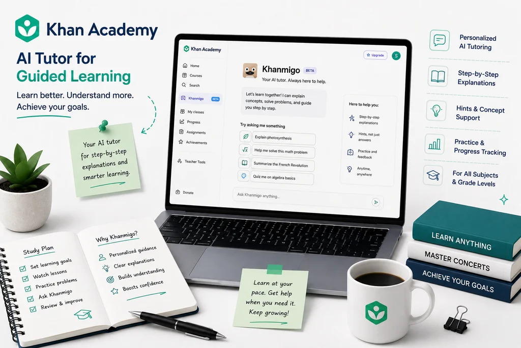 Khanmigo AI tutor for guided learning and study