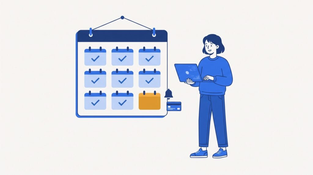 Free Gemini for Pakistani students: a calendar showing the free Google AI Plus year ending with an automatic charge