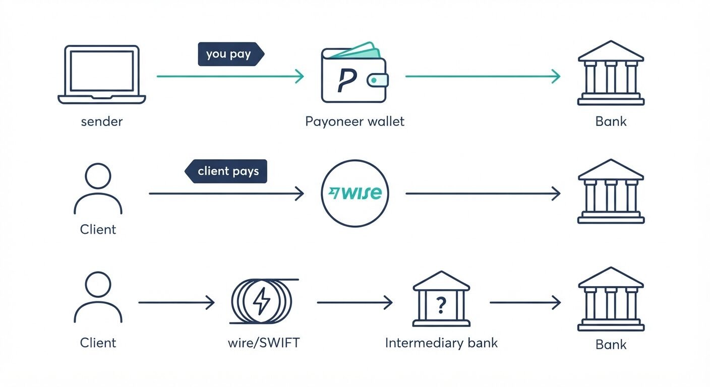 Receiving Freelance Payments in Pakistan 2026: Payoneer vs Wise vs Direct Bank — The Real Cost